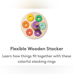 LOVEVERY Wooden Flexible Ring Stacker Babbler Play Kit 12-18 Months Montessori